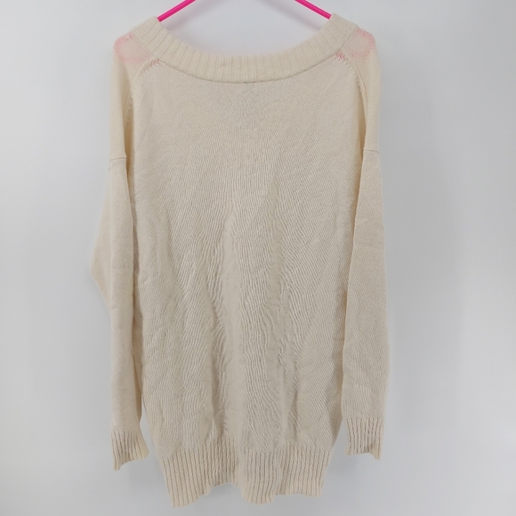 Athleta Wool Cashmere V Neck Long Oversized Sweater Size Medium - Picture 7 of 7